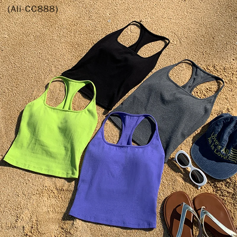 Cotton Fashion Solid Color Spaghetti Straps Backless Slim Camisole with Bra Pads Sexy Round Neck Bottom Tank Top
Cotton Fashion Solid Color Spaghetti Straps Backless Slim Camisole with Bra Pads Sexy Round Neck Bottom Tank Top
