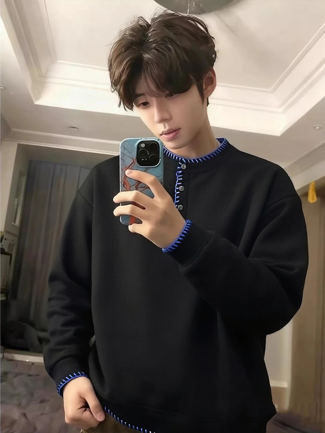 Hand-Sewn Knitted Long Sleeve Henry Collar Shirt Men's Spring Fashion Classic Style Premium Feeling Cool Base Layer Top
Hand-Sewn Knitted Long Sleeve Henry Collar Shirt Men's Spring Fashion Classic Style Premium Feeling Cool Base Layer Top