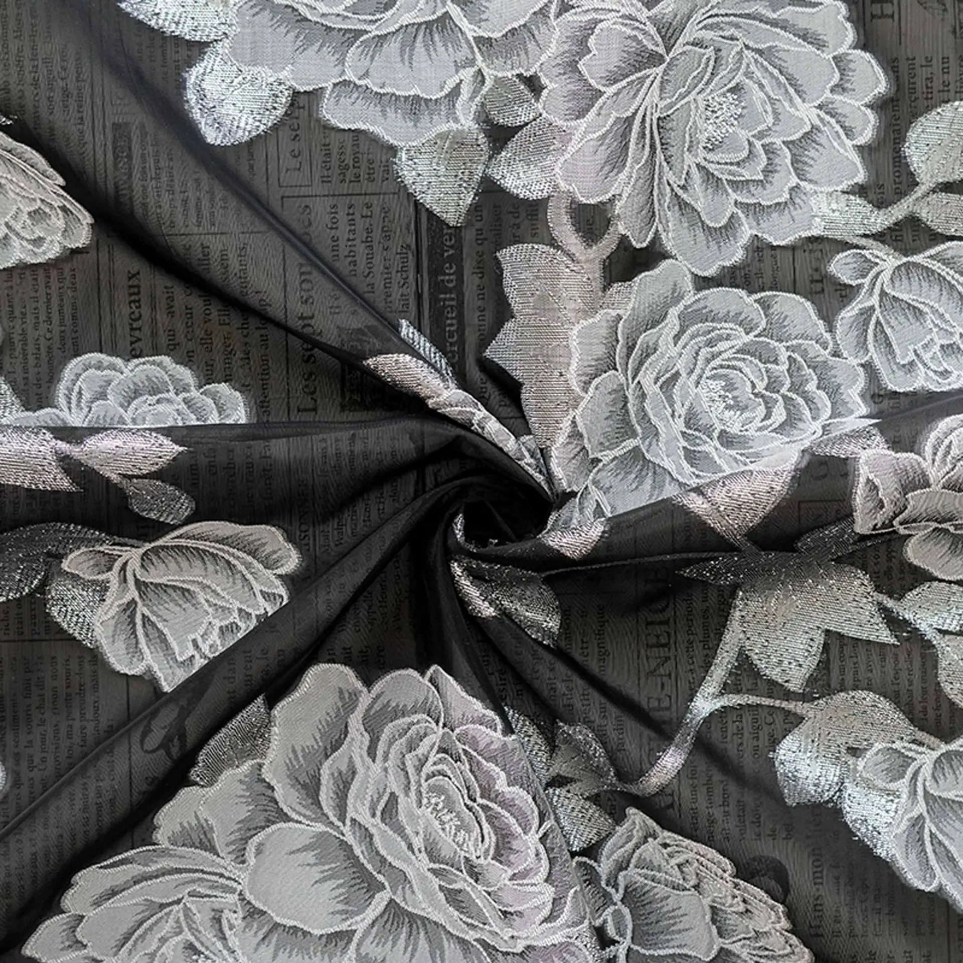 Black Base Peony Chinese Style Floral Jacquard Semi Transparent Fabric Fashion Dress Skirt Jacket Decorative Sewing Fabric
Black Base Peony Chinese Style Floral Jacquard Semi Transparent Fabric Fashion Dress Skirt Jacket Decorative Sewing Fabric