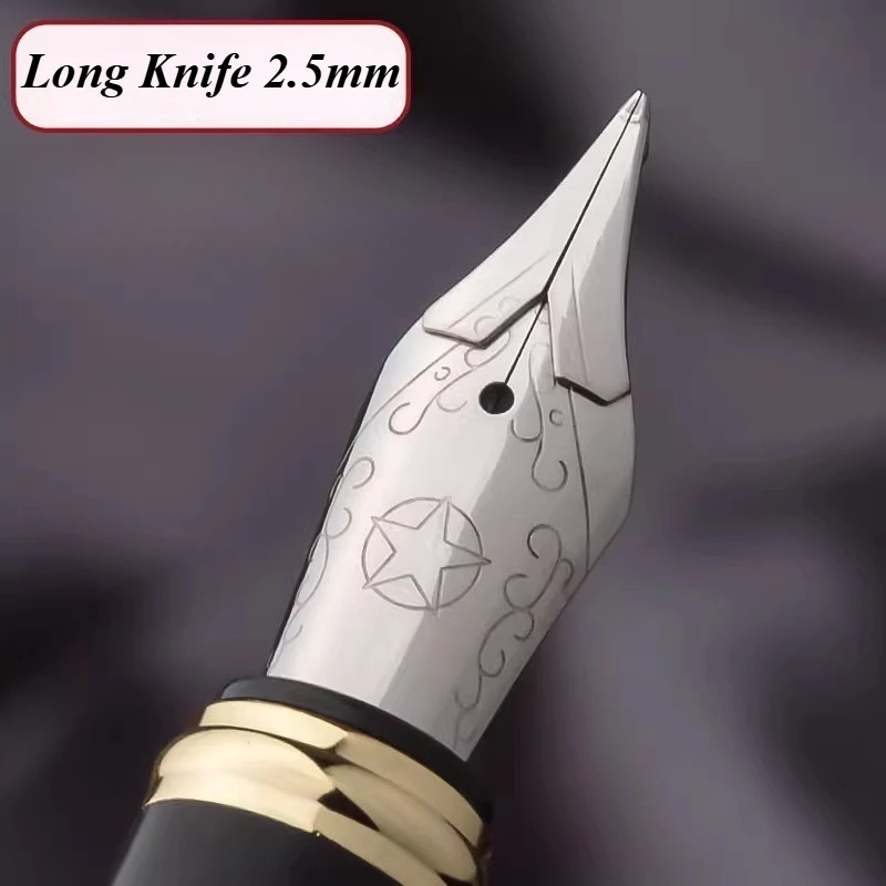 Длинный нож Jinhao, двухслойная перьевая ручка 3,0 мм, ручная полировка, большие иридиевые частицы B, 1,0 мм, чернильные ручки, ручка для каллиграфии
Длинный нож Jinhao, двухслойная перьевая ручка 3,0 мм, ручная полировка, большие иридиевые частицы B, 1,0 мм, чернильные ручки, ручка для каллиграфии