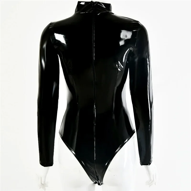 Shiny PU Leather Turtleneck Bodysuit S-5XL PVC Catsuit Straitjacket Cosplay Body Teddy Back Zipper Swimsuit Leotard Clubwear Top
Shiny PU Leather Turtleneck Bodysuit S-5XL PVC Catsuit Straitjacket Cosplay Body Teddy Back Zipper Swimsuit Leotard Clubwear Top