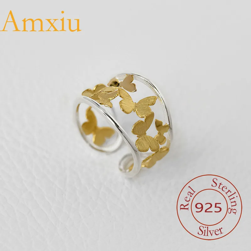 Amxiu из стерлингового серебра 925, элегантное универсальное высококачественное легкое роскошное регулируемое кольцо с полой бабочкой
Amxiu из стерлингового серебра 925, элегантное универсальное высококачественное легкое роскошное регулируемое кольцо с полой бабочкой