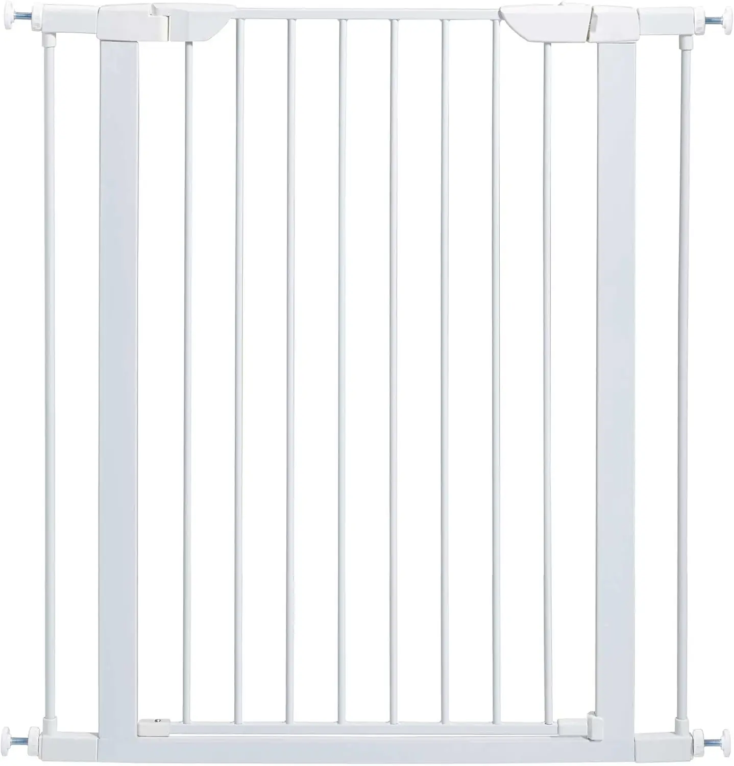 39-Inch High Walk-Thru Pressure Mounted Steel Dog Gate, Expands to 38 Inches Wide with Extensions, White
39-Inch High Walk-Thru Pressure Mounted Steel Dog Gate, Expands to 38 Inches Wide with Extensions, White