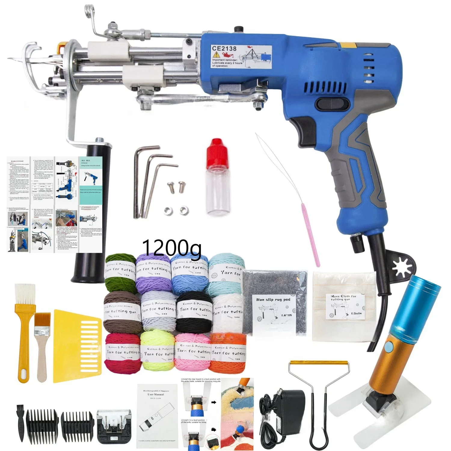 Weaving Knitting Tufting Gun Weaving Flocking Rug Machine Tufting Gun 2 in 1 Set Cut Loop Pile DIY Tools Electric Carpet tapis
Weaving Knitting Tufting Gun Weaving Flocking Rug Machine Tufting Gun 2 in 1 Set Cut Loop Pile DIY Tools Electric Carpet tapis