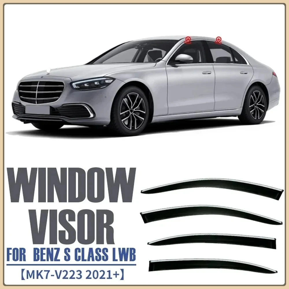 Chrome Strip Rain Guards for MERCEDES-BENZ S-CLASS L W223 V223 2021-2024 LWB Window Visor Wind Deflectors Door Visor Vent Shades
Chrome Strip Rain Guards for MERCEDES-BENZ S-CLASS L W223 V223 2021-2024 LWB Window Visor Wind Deflectors Door Visor Vent Shades