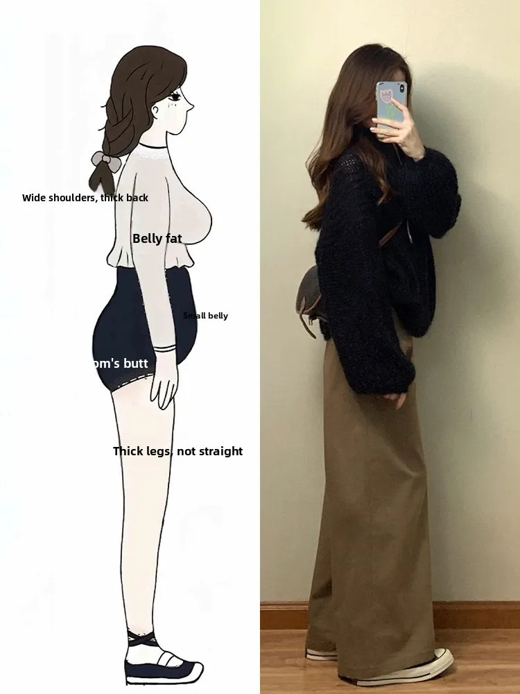 Fashionable Black Sweater And Casual Pants Set for Women Autumn Winter Commute Style Comfortable Warm Loose Fit High Waist
Fashionable Black Sweater And Casual Pants Set for Women Autumn Winter Commute Style Comfortable Warm Loose Fit High Waist