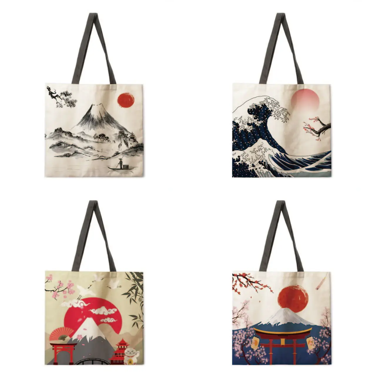 Japanese style linen bag handbag light shoulder bag high capacity eco-friendly shopping bag tote bag
Japanese style linen bag handbag light shoulder bag high capacity eco-friendly shopping bag tote bag