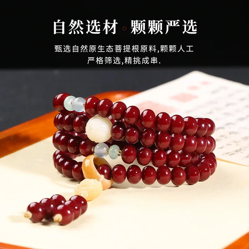 Red Bodhi Bracelet with 108 Buddha Beads Necklace Bracelet Niche Zodiac Year Multiple Circles Cultural Decorative Accessories
Red Bodhi Bracelet with 108 Buddha Beads Necklace Bracelet Niche Zodiac Year Multiple Circles Cultural Decorative Accessories