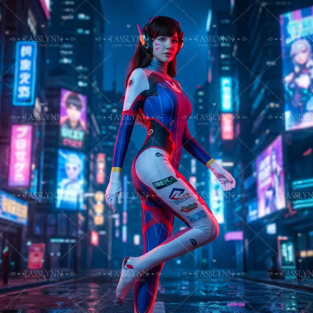 Overwatch Classic D.Va Cosplay Zentai Bodysuit, Blue White Red Mecha Print Jumpsuit, Women Game Costume for Halloween Comic Con
Overwatch Classic D.Va Cosplay Zentai Bodysuit, Blue White Red Mecha Print Jumpsuit, Women Game Costume for Halloween Comic Con