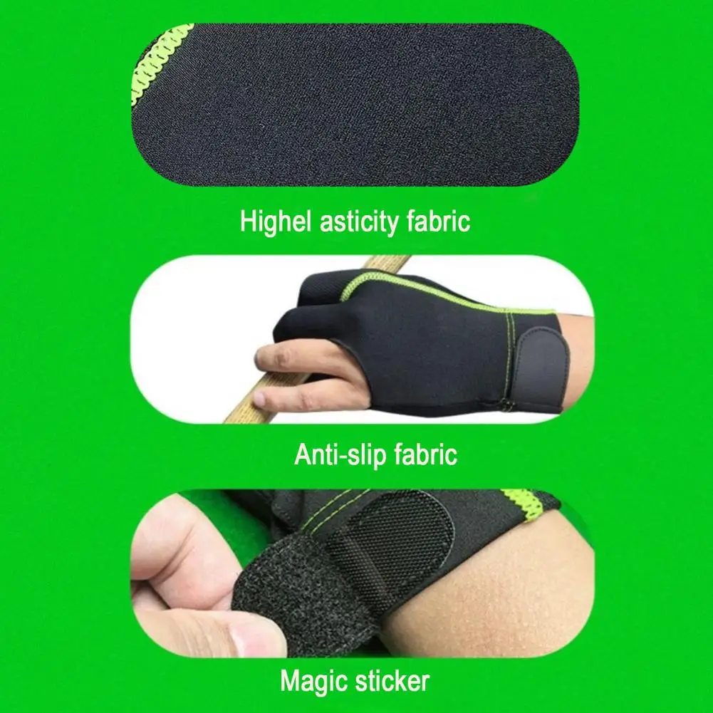 1 Pc 3 Fingers Billiard Pool Gloves for Left Hand Snooker Cue Sport Glove for Men Women Billiards Shooter Accessory
1 Pc 3 Fingers Billiard Pool Gloves for Left Hand Snooker Cue Sport Glove for Men Women Billiards Shooter Accessory