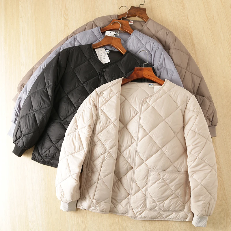 Lightweight Puffy Japanese Sle ex Cotton Jaet Thiened Diamond Stitching Autumn Winter Faion Ci Loose Fit Coat
Lightweight Puffy Japanese Sle ex Cotton Jaet Thiened Diamond Stitching Autumn Winter Faion Ci Loose Fit Coat