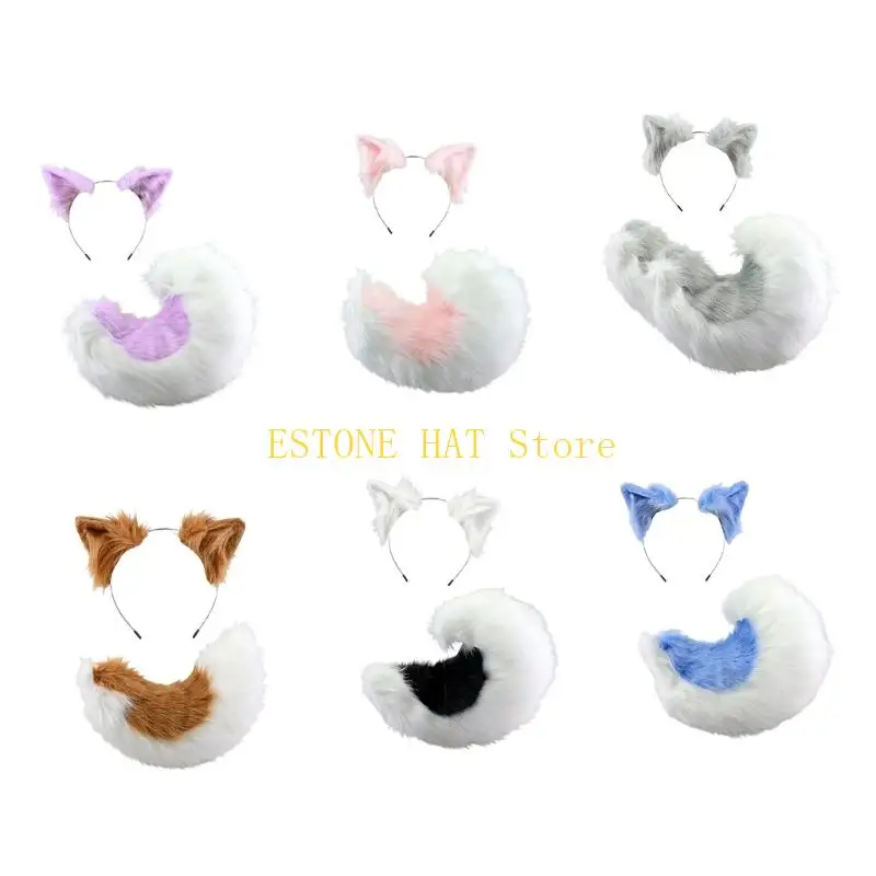 49MF Furry Tail And Ear Costume Accessories Role Play Headband and Cosplay Tail Set For Anime Convention And Theme Parties
49MF Furry Tail And Ear Costume Accessories Role Play Headband and Cosplay Tail Set For Anime Convention And Theme Parties
