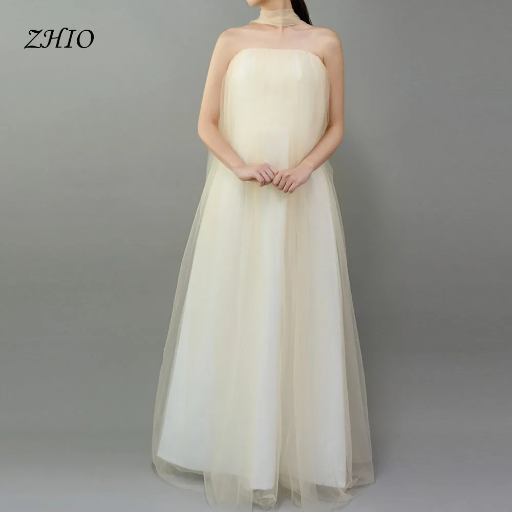 ZHIO Strapless Nude Tulle Wedding Dress A Line Custom Soft Mesh Elegant Minimalist Bridal Gown Romantic Photoshoot
ZHIO Strapless Nude Tulle Wedding Dress A Line Custom Soft Mesh Elegant Minimalist Bridal Gown Romantic Photoshoot