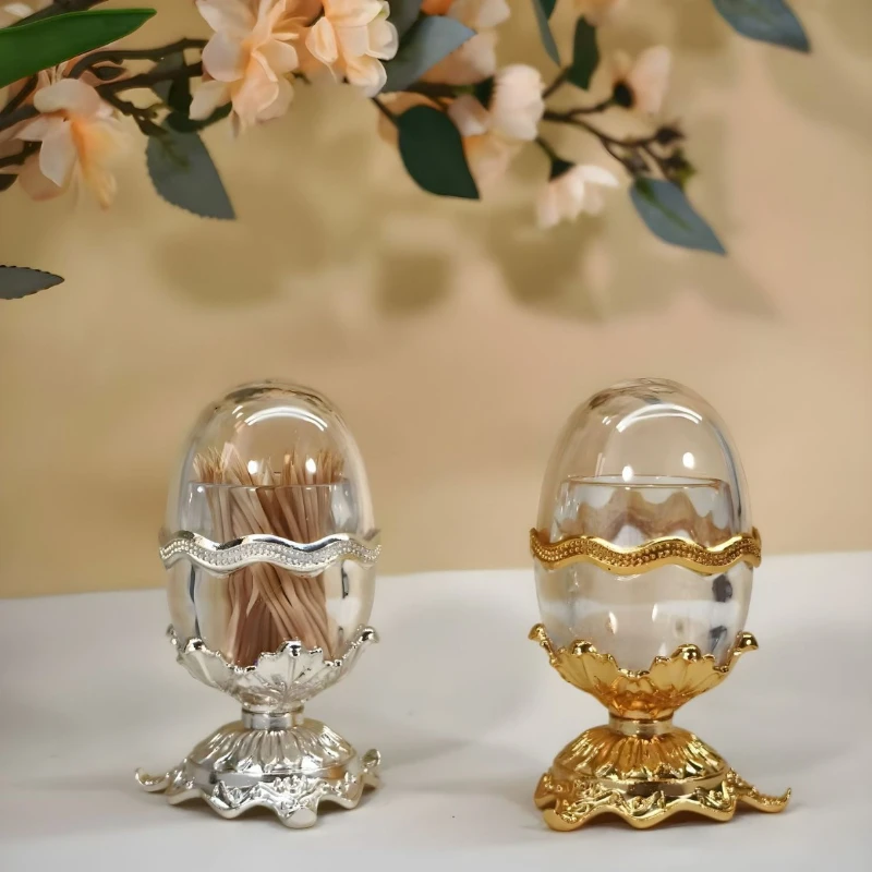 Egg-engraved alloy crystal office decoration, desktop storage, toothpick holder, European egg-shaped toothpick bottle.
Egg-engraved alloy crystal office decoration, desktop storage, toothpick holder, European egg-shaped toothpick bottle.