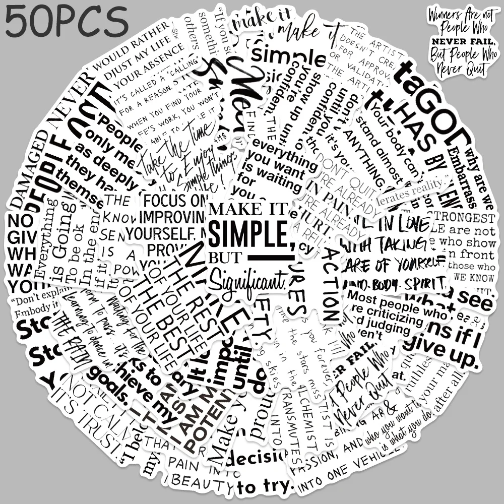 50 шт. ретро черно-белые наклейки с фразами, наклейки для ноутбука, чемодана, скрапбукинга, багажа, гитары, сделай сам, эстетические водонепроницаемые наклейки
50 шт. ретро черно-белые наклейки с фразами, наклейки для ноутбука, чемодана, скрапбукинга, багажа, гитары, сделай сам, эстетические водонепроницаемые наклейки