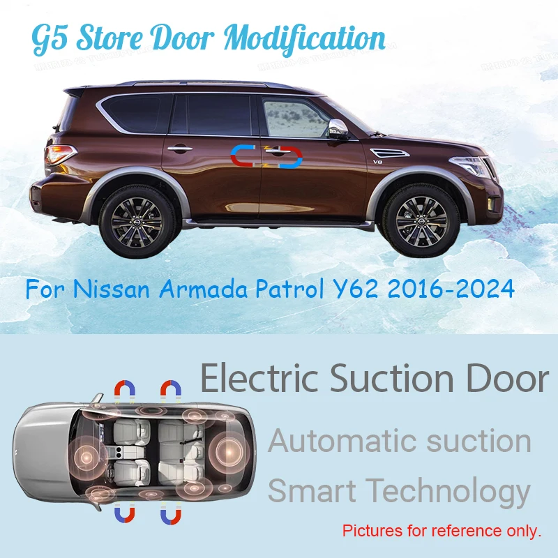 For Nissan Armada Patrol Y62 2016-2024 Car Electric Suction Door Power-assisted Closing Door Soft-close Function
For Nissan Armada Patrol Y62 2016-2024 Car Electric Suction Door Power-assisted Closing Door Soft-close Function