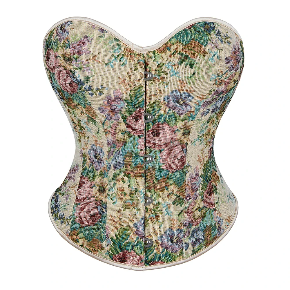 Floral Overbust Corset Vintage Bustier Top Medieval Off Shoulder Korset Basques
Floral Overbust Corset Vintage Bustier Top Medieval Off Shoulder Korset Basques