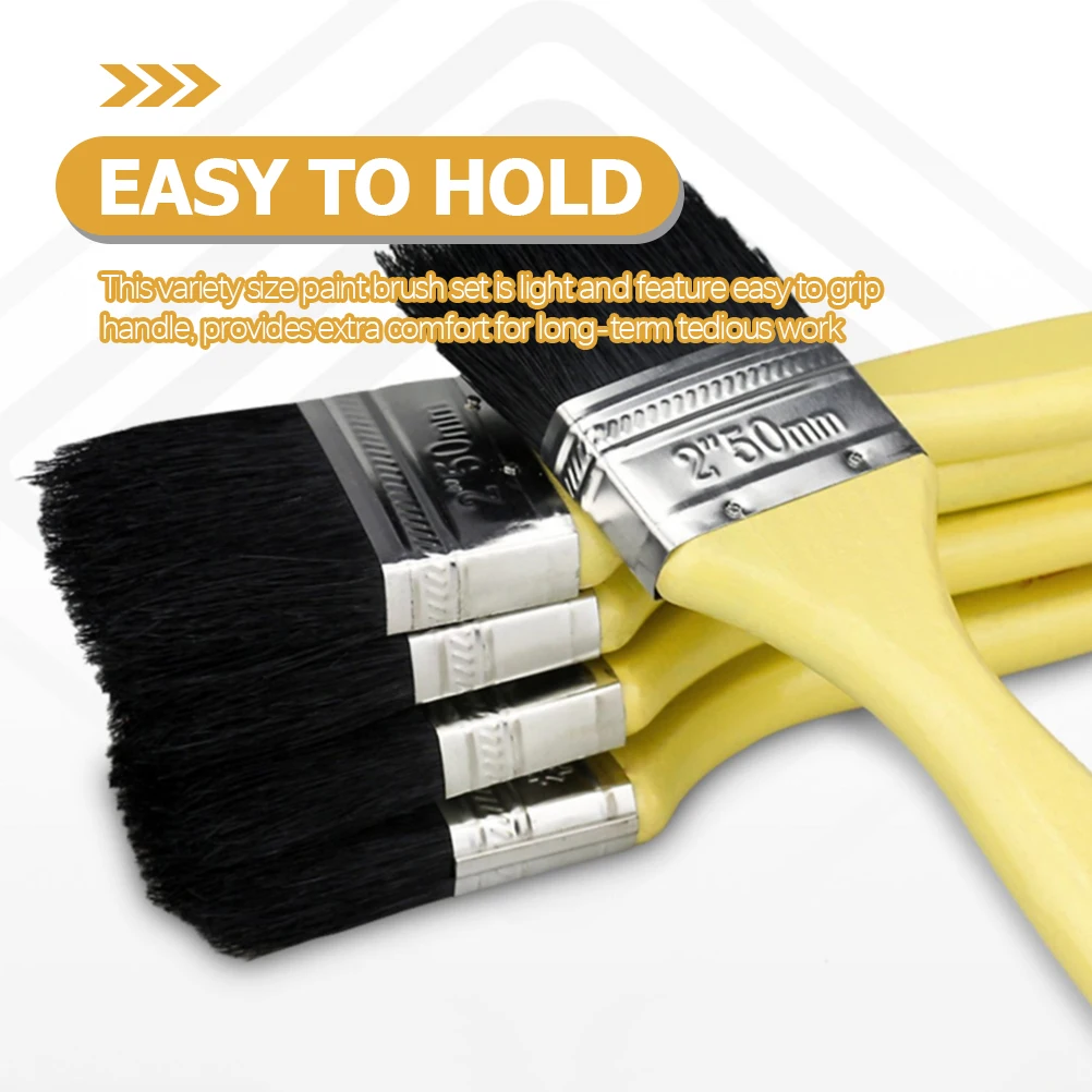 5pcs Black Bristle Paint Brushes 1 6 Inch Wood H Chip Brush for Walls House Painting Supplies Trim Art Craft
5pcs Black Bristle Paint Brushes 1 6 Inch Wood H Chip Brush for Walls House Painting Supplies Trim Art Craft