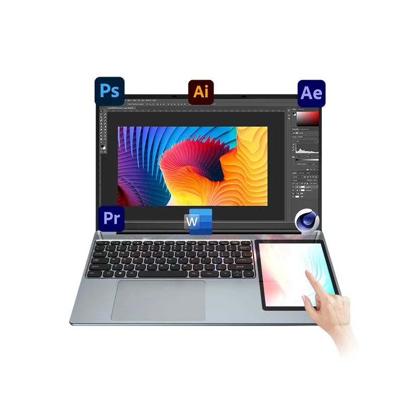 New Design Dual screen laptop computer 15.6 inch + 7 inch touch screen laptop WIN 10 11 notebook Dual Touch Screen Laptop
New Design Dual screen laptop computer 15.6 inch + 7 inch touch screen laptop WIN 10 11 notebook Dual Touch Screen Laptop