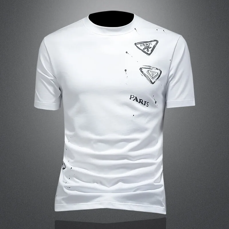 Новая мужская футболка 2026 года: модная, приталенная, с коротким рукавом, с вырезами, из смесового полиэстера и хлопка, летняя, классическая, с круглым вырезом
Новая мужская футболка 2026 года: модная, приталенная, с коротким рукавом, с вырезами, из смесового полиэстера и хлопка, летняя, классическая, с круглым вырезом