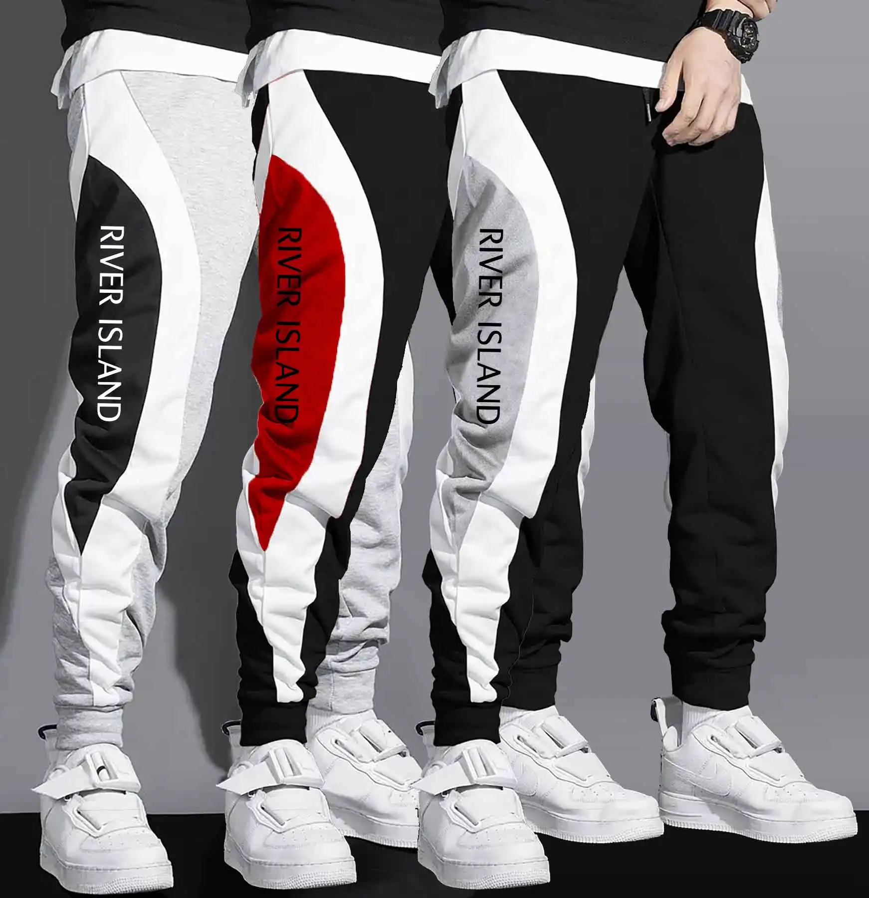 Men'S Casual Color Block Joggers - Loose Fit, Elastic Waistband, Drawstring, Pockets, All-Season Comfort, Black & White Striped
Men'S Casual Color Block Joggers - Loose Fit, Elastic Waistband, Drawstring, Pockets, All-Season Comfort, Black & White Striped