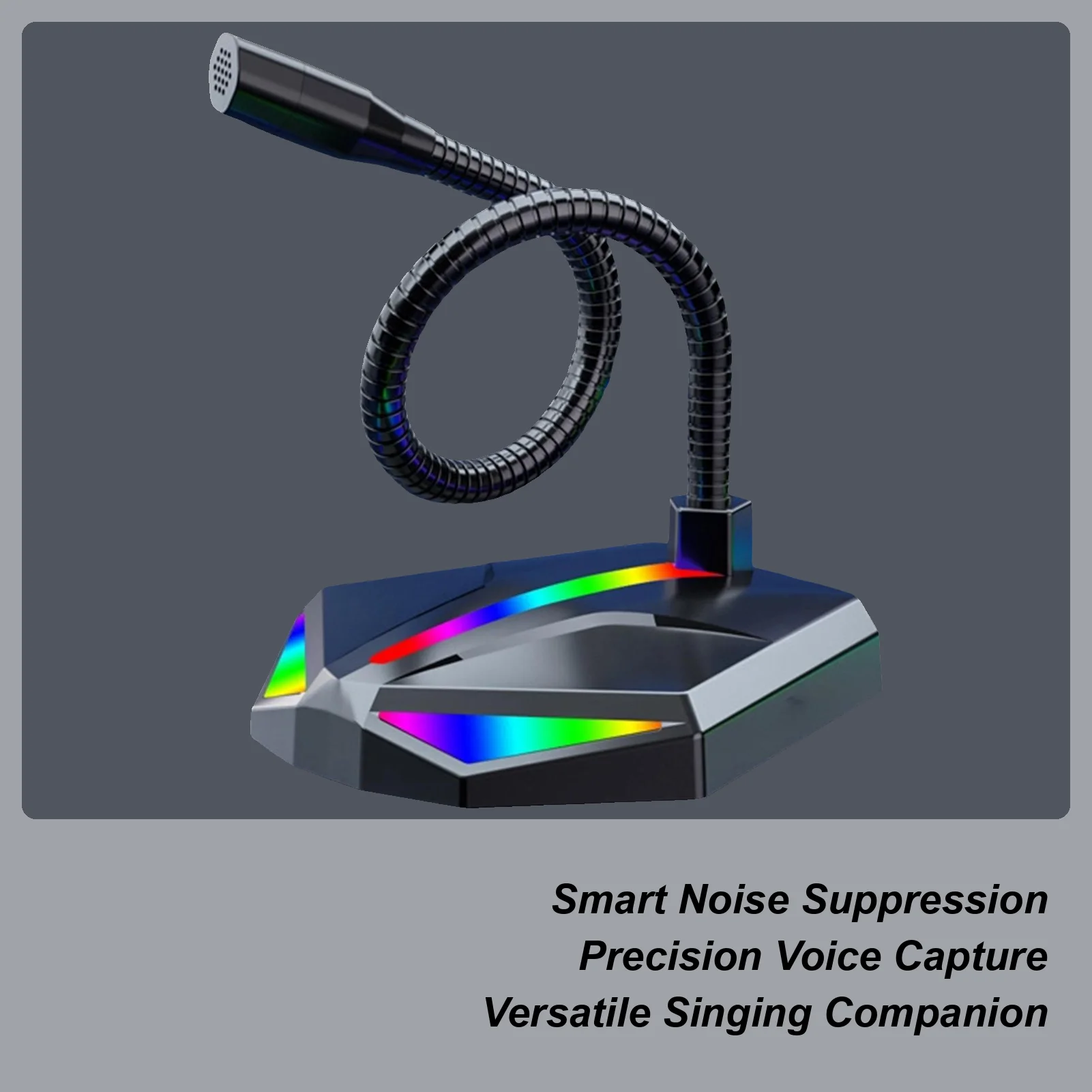 Computer RGB Microphone Noise-Canceling PC Microphone USB Streaming Microphone For Recording Games Chatting Podcasting
Computer RGB Microphone Noise-Canceling PC Microphone USB Streaming Microphone For Recording Games Chatting Podcasting