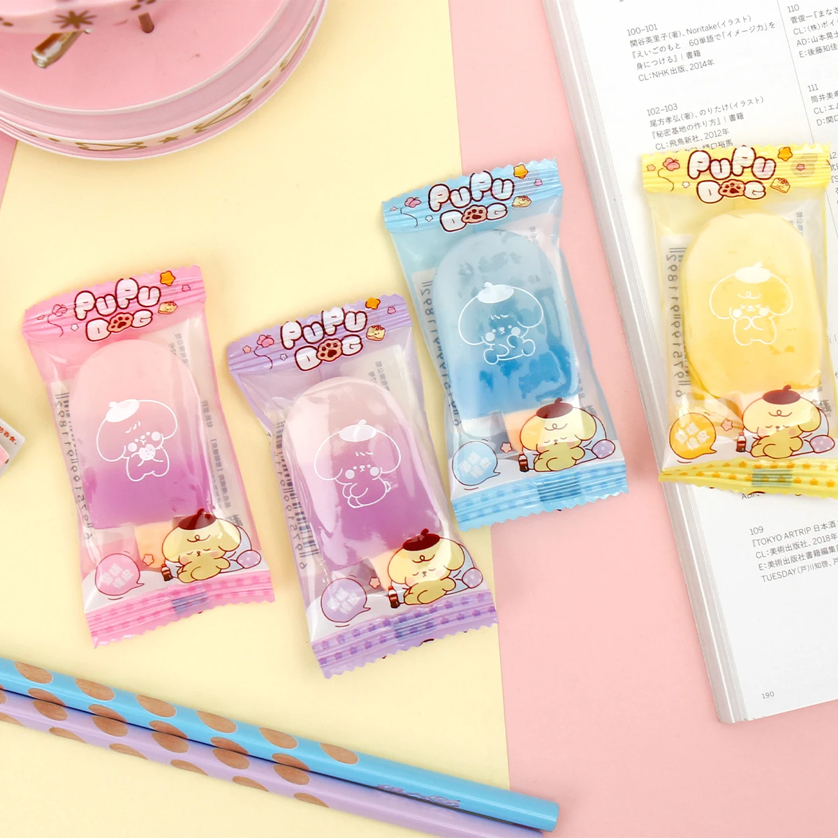 1/2/4pcs Cartoon dog ice cream shaped eraser, school office graffiti, exam art painting, teacher, friend, return to school gift
1/2/4pcs Cartoon dog ice cream shaped eraser, school office graffiti, exam art painting, teacher, friend, return to school gift