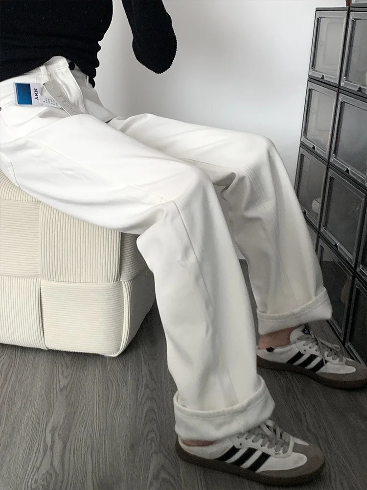 White American Wide Leg Fleece Lined Denim Jeans Women's Autumn Winter High Waist Loose Slimming Drapey Floor Length Straight...
White American Wide Leg Fleece Lined Denim Jeans Women's Autumn Winter High Waist Loose Slimming Drapey Floor Length Straight...