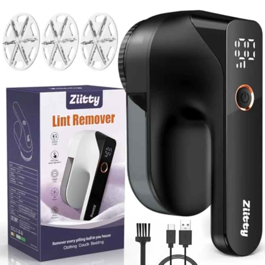 Fabric Shaver - Lint Remover for Clothes Sweater Defuzzer with LCD Display 3-Speeds 6-Blade Type-C Rechargeable Sweater Shaver
Fabric Shaver - Lint Remover for Clothes Sweater Defuzzer with LCD Display 3-Speeds 6-Blade Type-C Rechargeable Sweater Shaver