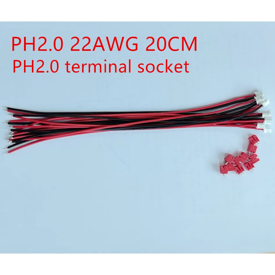 Speaker DIY Accessory 22AWG 20CM PH2.0 male connector 10 sets of 2-pin electronic wires with terminal plugs, PH2.0 female plug
Speaker DIY Accessory 22AWG 20CM PH2.0 male connector 10 sets of 2-pin electronic wires with terminal plugs, PH2.0 female plug