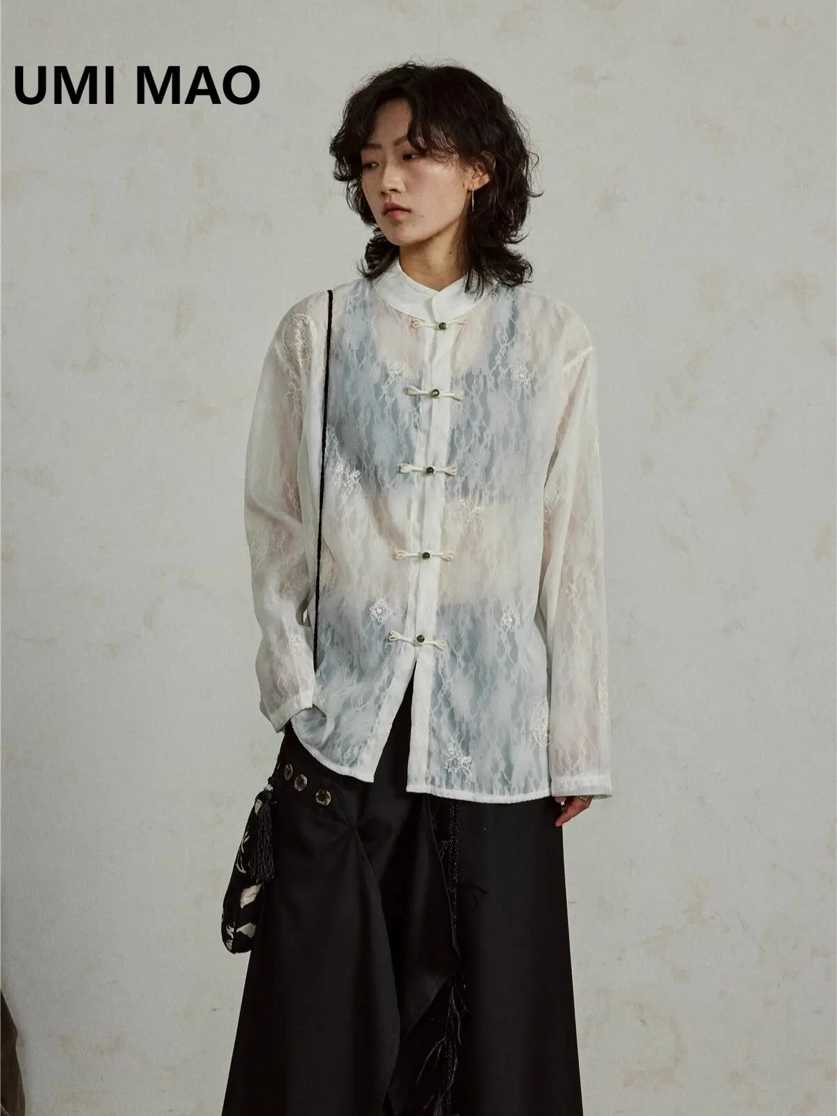UMI MAO Niche Design Top New Chinese Style Double Layer Lace Long Sleeve Shirt Lightweight Sheer Embroidered Button Shirt
UMI MAO Niche Design Top New Chinese Style Double Layer Lace Long Sleeve Shirt Lightweight Sheer Embroidered Button Shirt