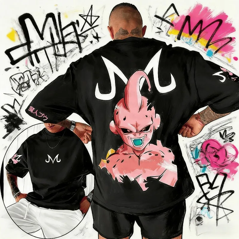 Хлопковая футболка с короткими рукавами и принтом Dragon Ball Goku, свободная, в американском стиле, для мужчин и женщин, летняя, дышащая, спортивная, с круглым вырезом горловины
Хлопковая футболка с короткими рукавами и принтом Dragon Ball Goku, свободная, в американском стиле, для мужчин и женщин, летняя, дышащая, спортивная, с круглым вырезом горловины