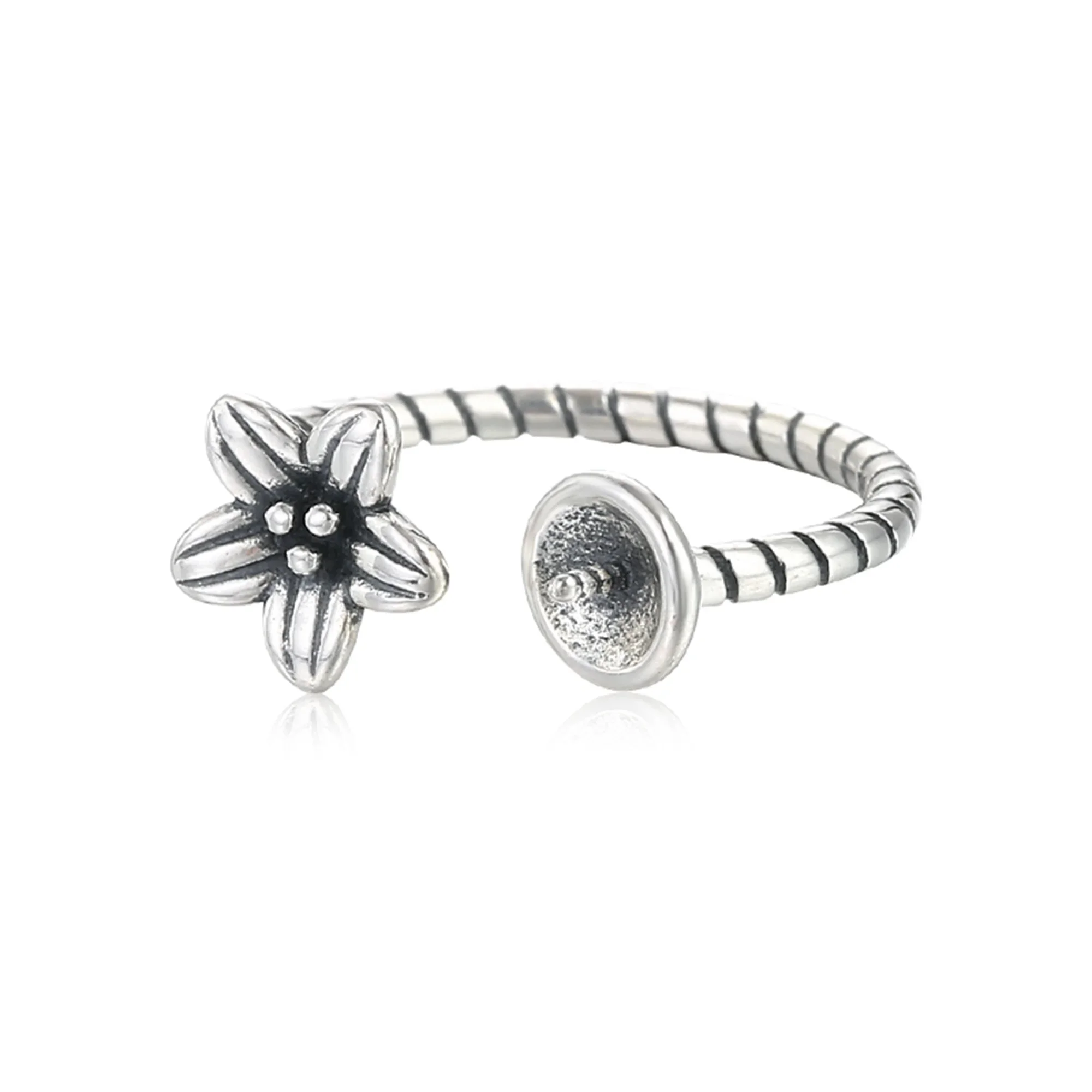 Ring Setting for 8mm-9mm Round Beads Flower Shape Thai Sterling Silver Ring Blank Adjustable Ring Component
Ring Setting for 8mm-9mm Round Beads Flower Shape Thai Sterling Silver Ring Blank Adjustable Ring Component