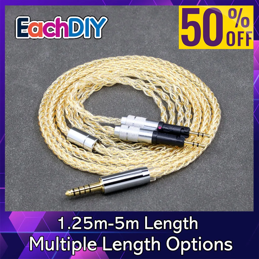 8 Core 7n Pure Silver 24k Gold Plated DIY Earphone Cable For Audio-Technica ATH-R70X headphone headset LN008434 
8 Core 7n Pure Silver 24k Gold Plated DIY Earphone Cable For Audio-Technica ATH-R70X headphone headset LN008434