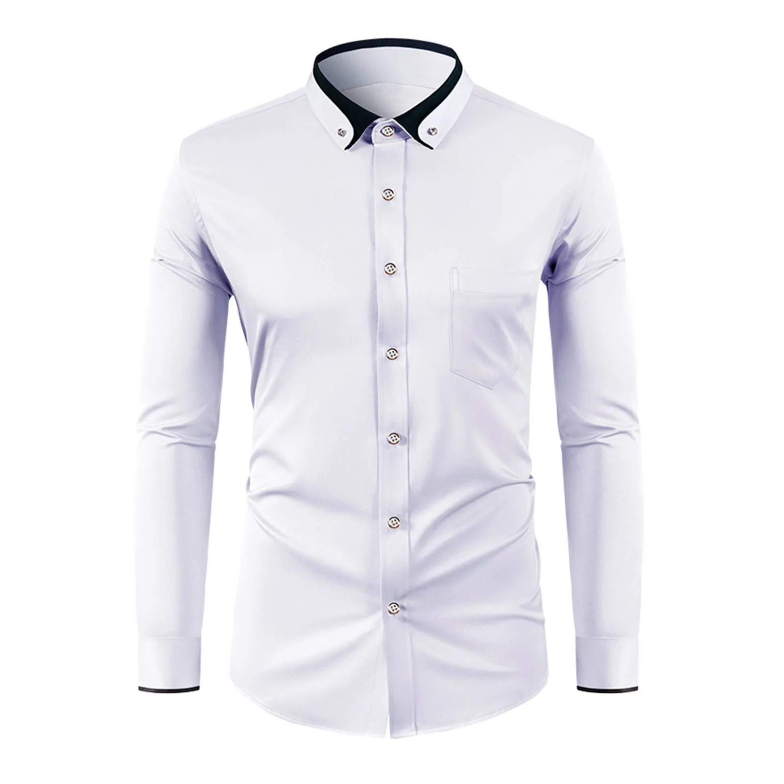 Черно-белая рубашка в стиле пэчворк с длинными рукавами мужская деловая хлопковая рубашка небесно-голубого цвета приталенный силуэт
Черно-белая рубашка в стиле пэчворк с длинными рукавами мужская деловая хлопковая рубашка небесно-голубого цвета приталенный силуэт