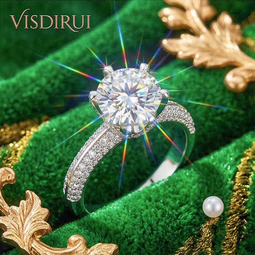 VISDIRUI 1-3ct Moissanite Solitaire Ring for Women 6 Prong D Color VVS1 S925 Sterling Silver Classic Round Cut Bridal
VISDIRUI 1-3ct Moissanite Solitaire Ring for Women 6 Prong D Color VVS1 S925 Sterling Silver Classic Round Cut Bridal