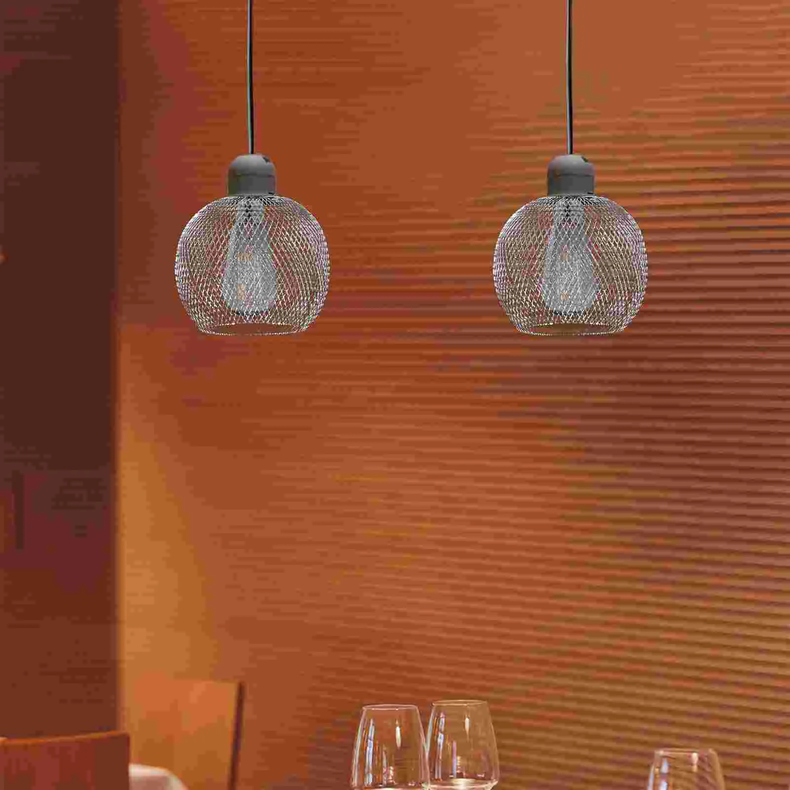 Wrought Iron Lampshade Hollow Design Protective Light Bulb Cage Guard Decorative Pendant Hanging Shades for Dining Room Bedroom
Wrought Iron Lampshade Hollow Design Protective Light Bulb Cage Guard Decorative Pendant Hanging Shades for Dining Room Bedroom