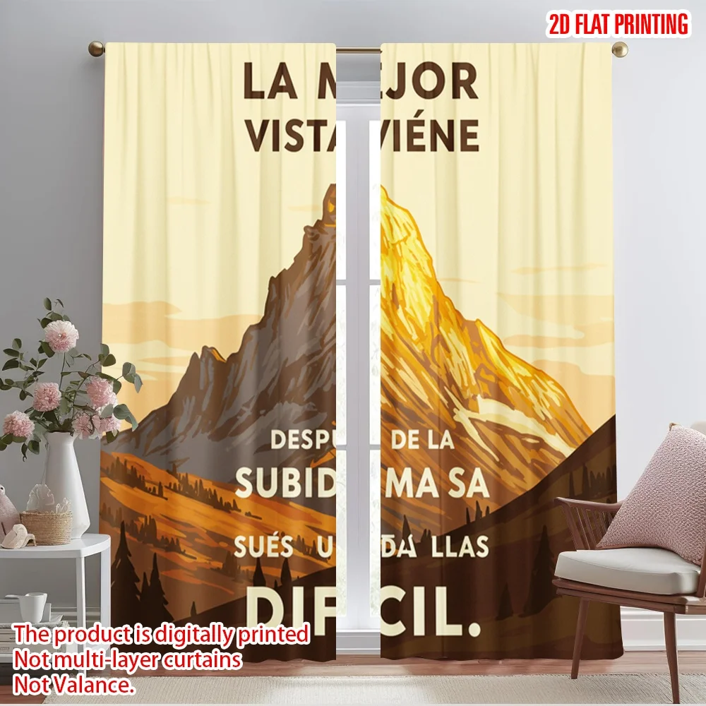 2pcs 2D flat printing Window Curtains The best view comes after the hardest climb Polyester Without Electricity All Season Party
2pcs 2D flat printing Window Curtains The best view comes after the hardest climb Polyester Without Electricity All Season Party