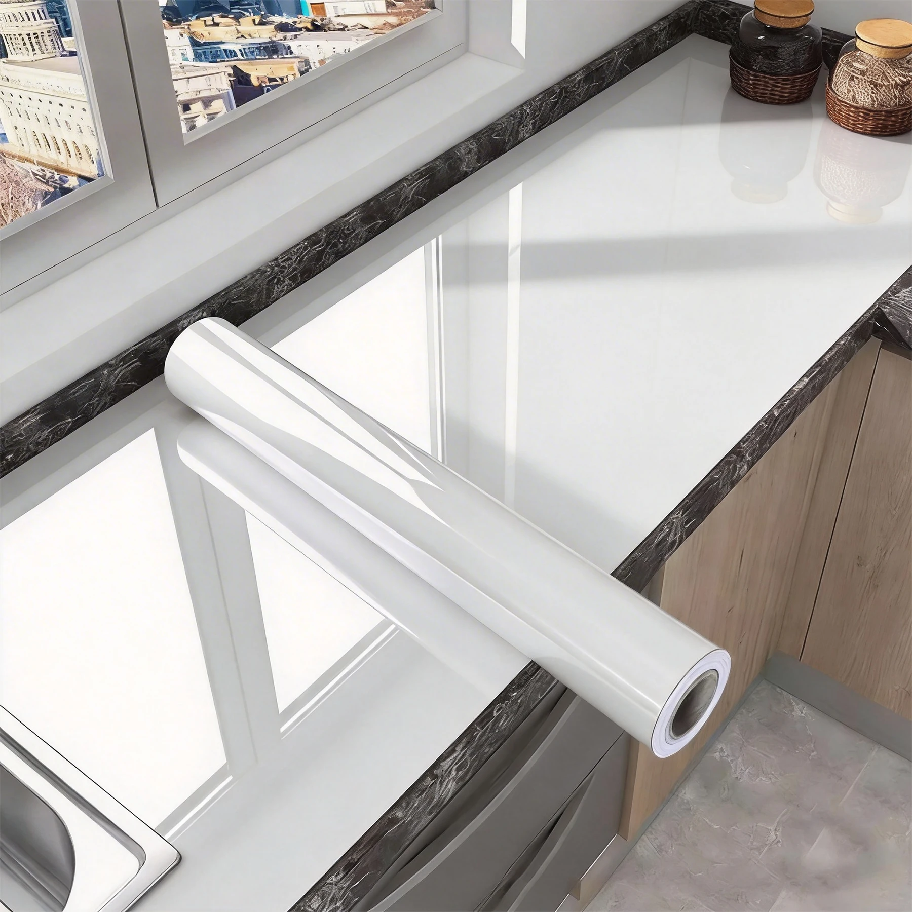 Marble Self-Adhesive Film - Water/Oil Resistant PVC Wallpaper for Kitchen Backsplash & Countertops - Peel & Stick
Marble Self-Adhesive Film - Water/Oil Resistant PVC Wallpaper for Kitchen Backsplash & Countertops - Peel & Stick