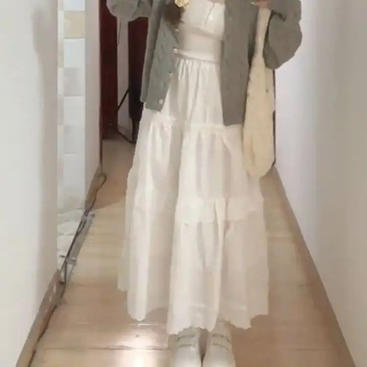 High Waist Midi Lace Half Skirt Slimming Short Girls Spring Summer Fairy Tale Cake Skirt Korean Style Commute Casual Polyeste...
High Waist Midi Lace Half Skirt Slimming Short Girls Spring Summer Fairy Tale Cake Skirt Korean Style Commute Casual Polyeste...