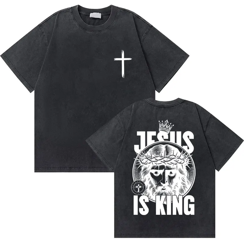 Washed Vintage Christian Jesus Is King Graphic T Shirts Men Women Hip Hop Fashion Rock Short Sleeve Oversized T-shirts Unisex
Washed Vintage Christian Jesus Is King Graphic T Shirts Men Women Hip Hop Fashion Rock Short Sleeve Oversized T-shirts Unisex