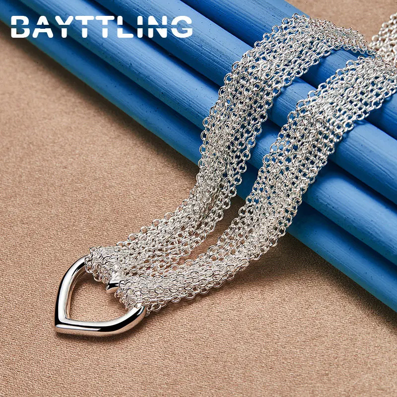 925 Sterling Silver 18 Inches Tassel Romantic Heart Necklace For Women Fashion Charm Wedding Engagement Party Jewelry
925 Sterling Silver 18 Inches Tassel Romantic Heart Necklace For Women Fashion Charm Wedding Engagement Party Jewelry