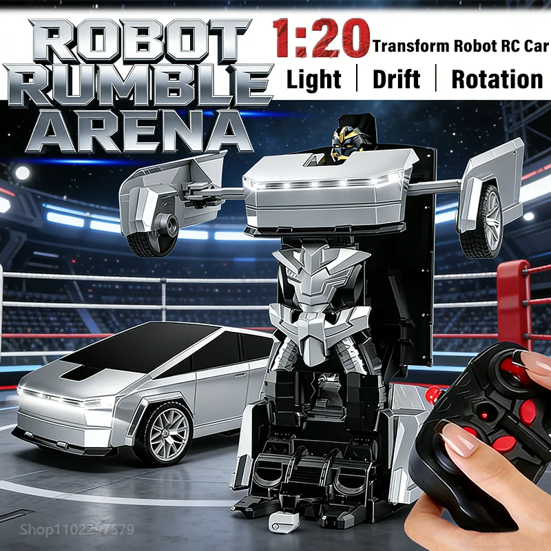 Remote Control Robot Car 2.4GHz Cyber Pickup One click Transformation With LED Light 360 ° Rotation Drift Mode Children Gift Toy
Remote Control Robot Car 2.4GHz Cyber Pickup One click Transformation With LED Light 360 ° Rotation Drift Mode Children Gift Toy