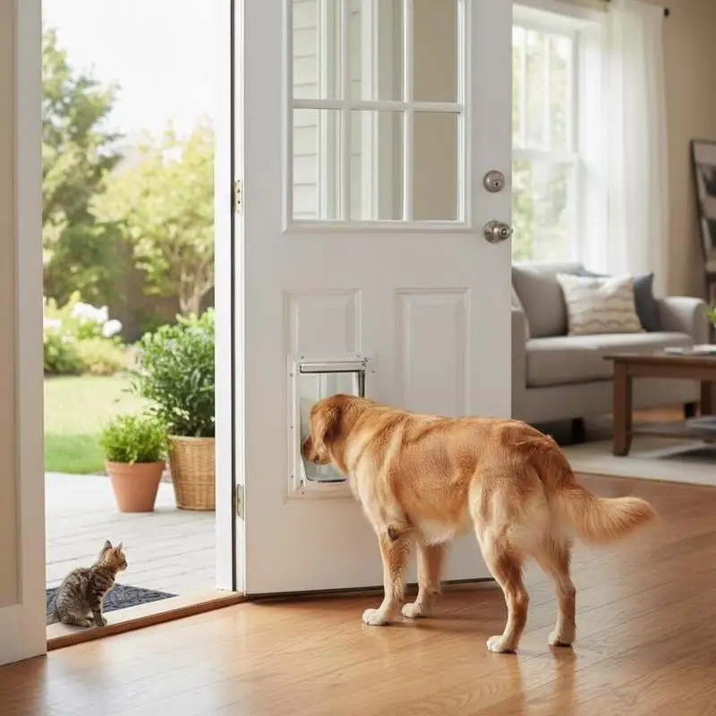 Animal Portal 8.27" x 11.93" For Interior Door Exterior Wall House, Locking Panel Flexible Flap White Small Size Aluminum Structure Mounting Hardware Included
Animal Portal 8.27" x 11.93" For Interior Door Exterior Wall House, Locking Panel Flexible Flap White Small Size Aluminum Structure Mounting Hardware Included