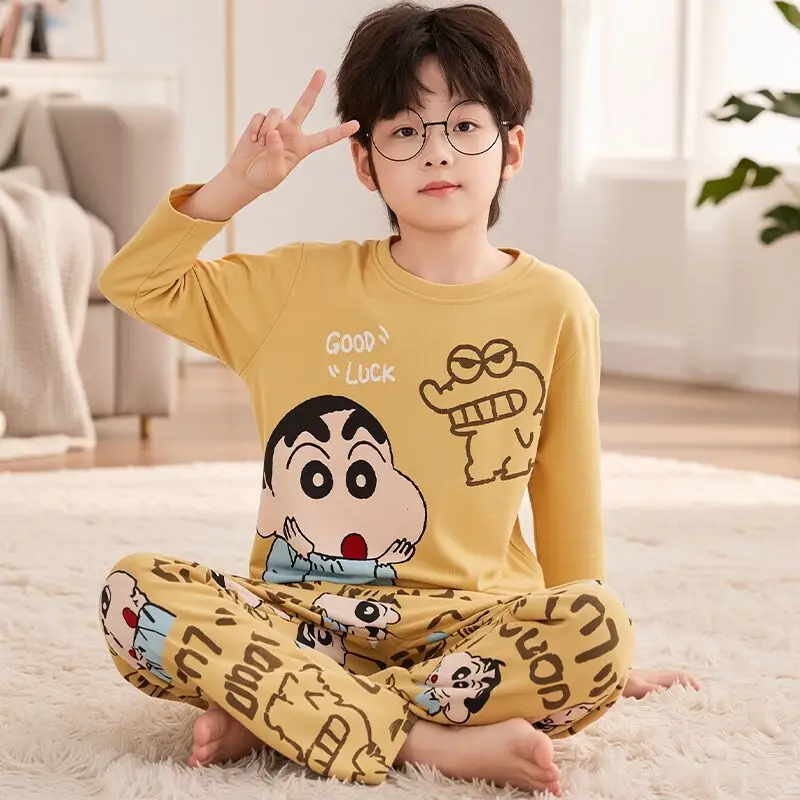 Crayon Shin-Chan Children Pajamas, Boys Long Sleeve Cotton Print Sleepwear, Cute Anime Teen Loungewear Comfortable Nightwear
Crayon Shin-Chan Children Pajamas, Boys Long Sleeve Cotton Print Sleepwear, Cute Anime Teen Loungewear Comfortable Nightwear