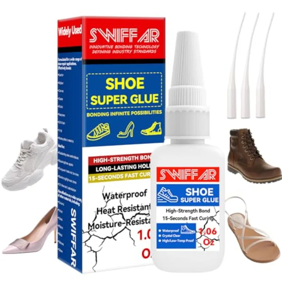 Shoe Glue, Heavy Duty Shoe Glue Sole Repair, Super Strong Fix Adhesive for Rubber Boot, Sneakers, Leather, Sandals, High Heels,
Shoe Glue, Heavy Duty Shoe Glue Sole Repair, Super Strong Fix Adhesive for Rubber Boot, Sneakers, Leather, Sandals, High Heels,