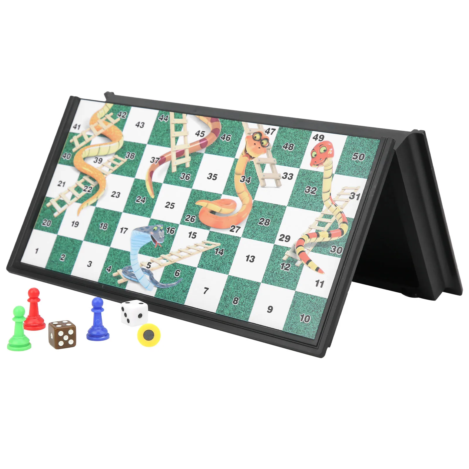 Magnetic Snake Ladder Chess Foldable Chessboard Educational Children Toys Board Game Set Snake Ladder Chess Game
Magnetic Snake Ladder Chess Foldable Chessboard Educational Children Toys Board Game Set Snake Ladder Chess Game