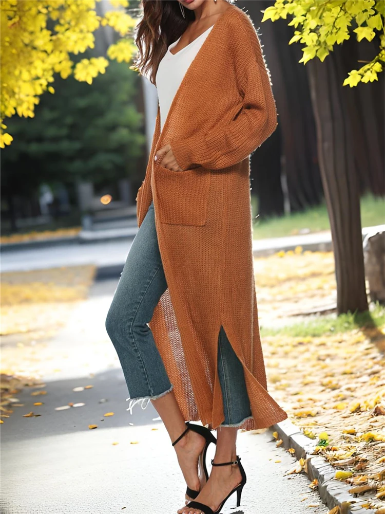 Pink Cardigan Sweater for Women Autumn Outwears with Full Sleeve Maxi Knitted Coat Oversized Cardigans Clothes Mujer Streetwear
Pink Cardigan Sweater for Women Autumn Outwears with Full Sleeve Maxi Knitted Coat Oversized Cardigans Clothes Mujer Streetwear