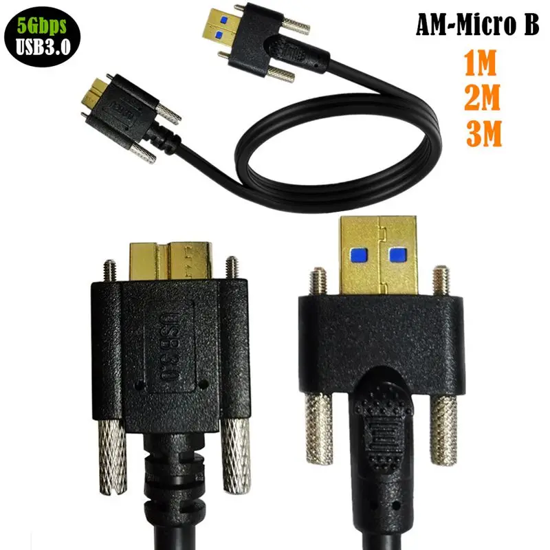 USB 3,0 AM с крепежным винтом M3 к Micro B с крепежным винтом M2, жесткий диск, кабель для компьютера, промышленной камеры
USB 3,0 AM с крепежным винтом M3 к Micro B с крепежным винтом M2, жесткий диск, кабель для компьютера, промышленной камеры