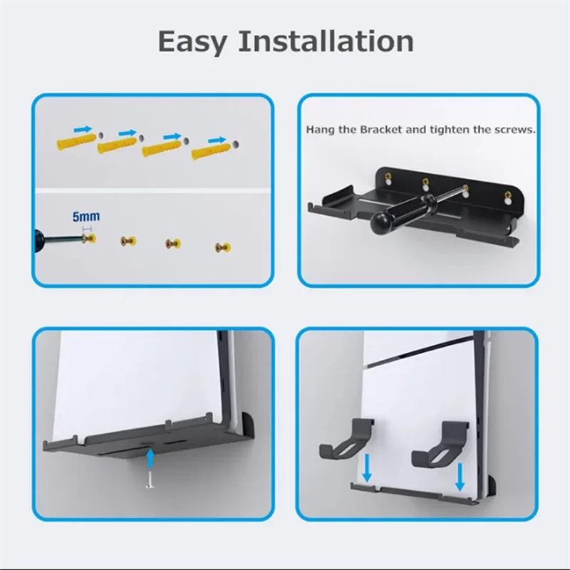 Console Stand Wall-Mounted Kit Storage Rack Controller Stand Headphone Stand Accessory Kit Suitable For PS5 Slim
Console Stand Wall-Mounted Kit Storage Rack Controller Stand Headphone Stand Accessory Kit Suitable For PS5 Slim